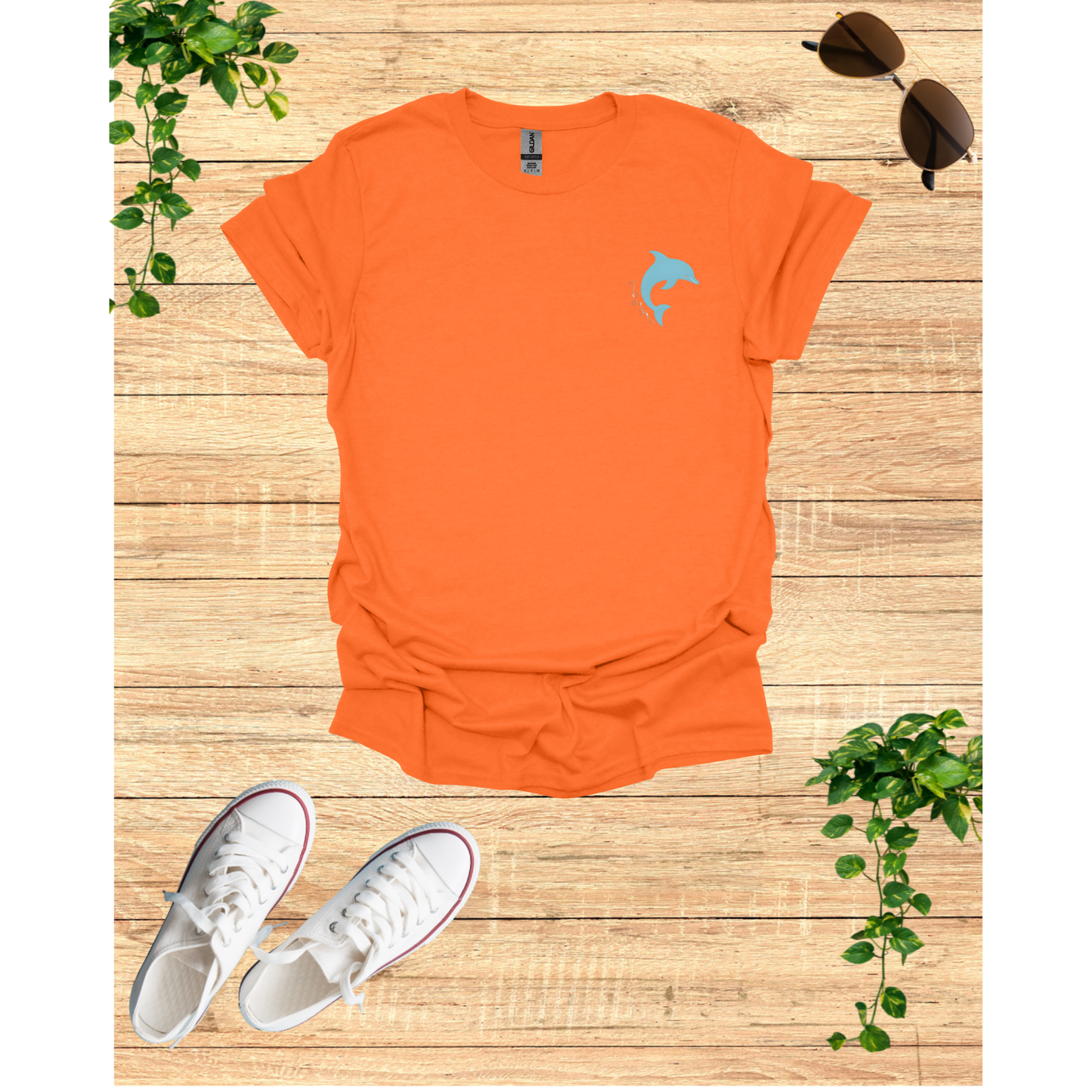 Dolphin Dance Unisex T-Shirt - Casual Ocean Vibes, Perfect for Beach Lovers