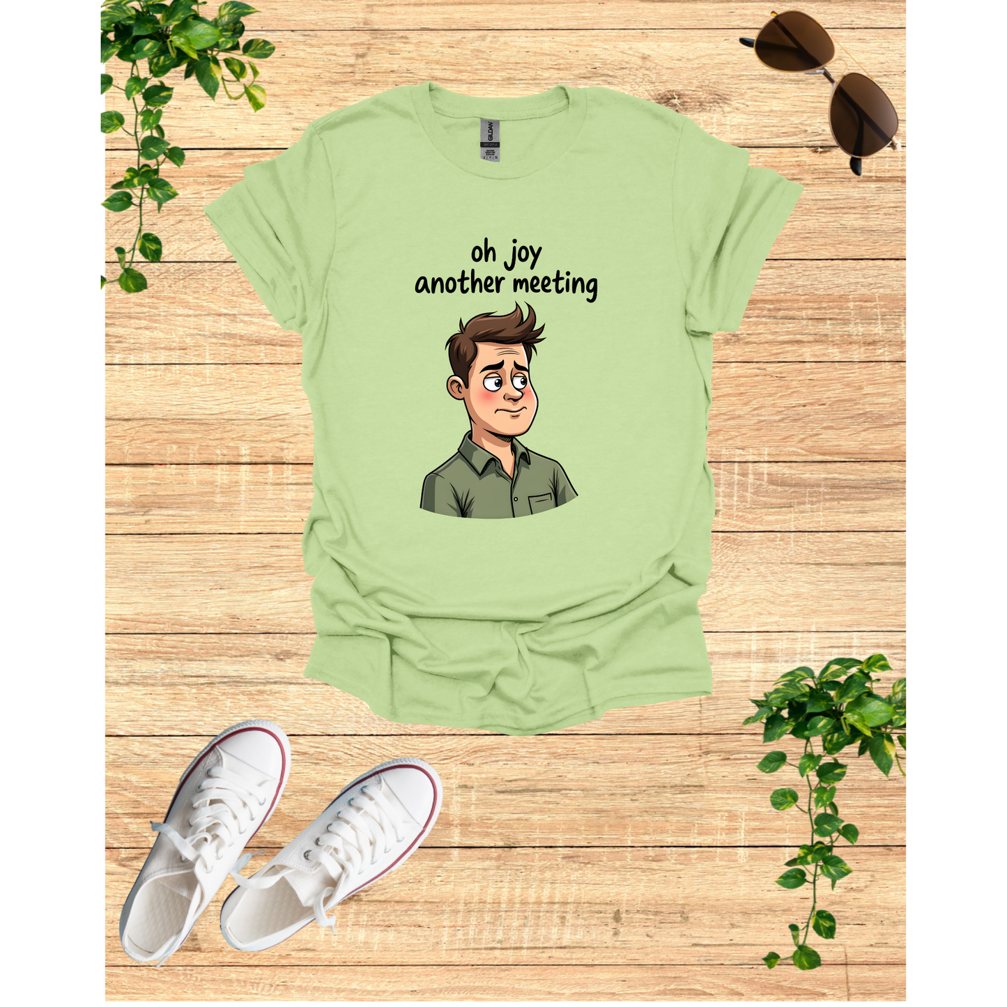 Funny 'Oh Joy Another Meeting' Unisex Softstyle T-Shirt