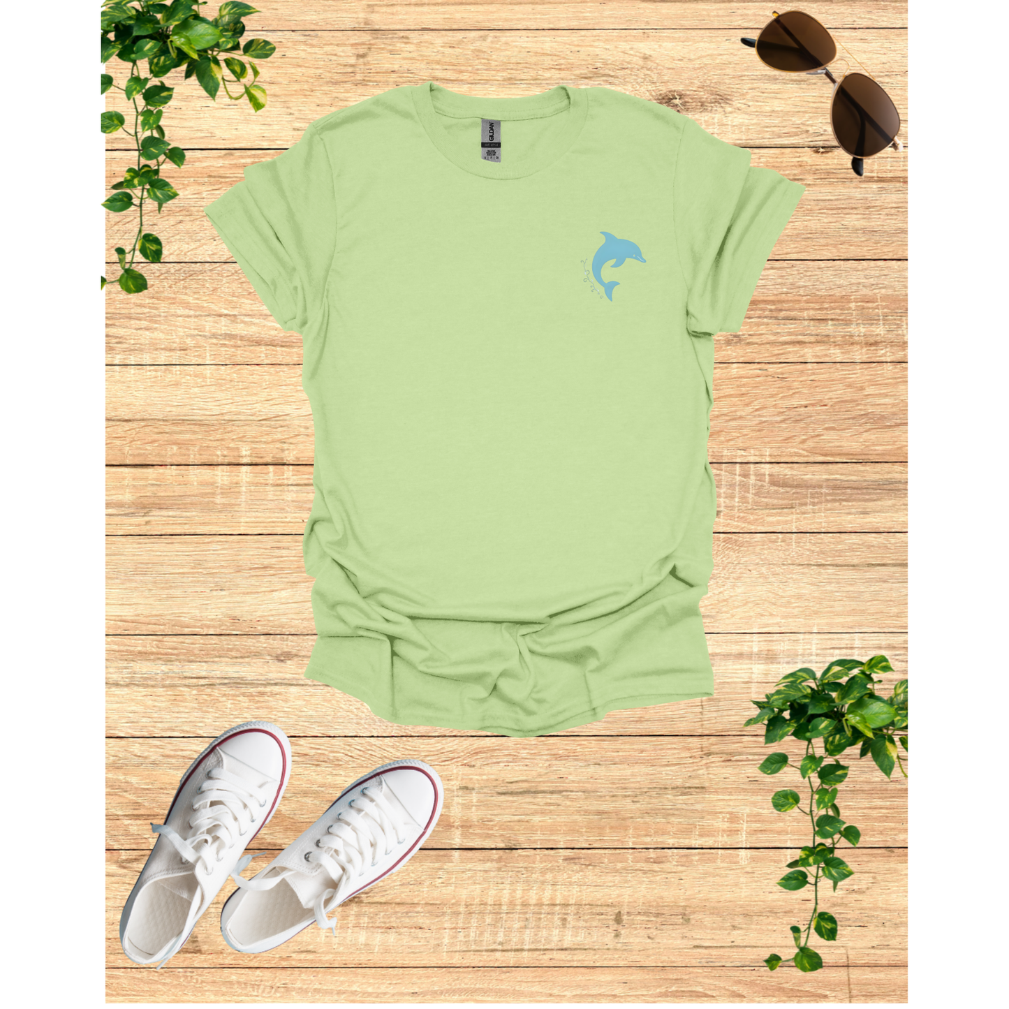 Dolphin Dance Unisex T-Shirt - Casual Ocean Vibes, Perfect for Beach Lovers