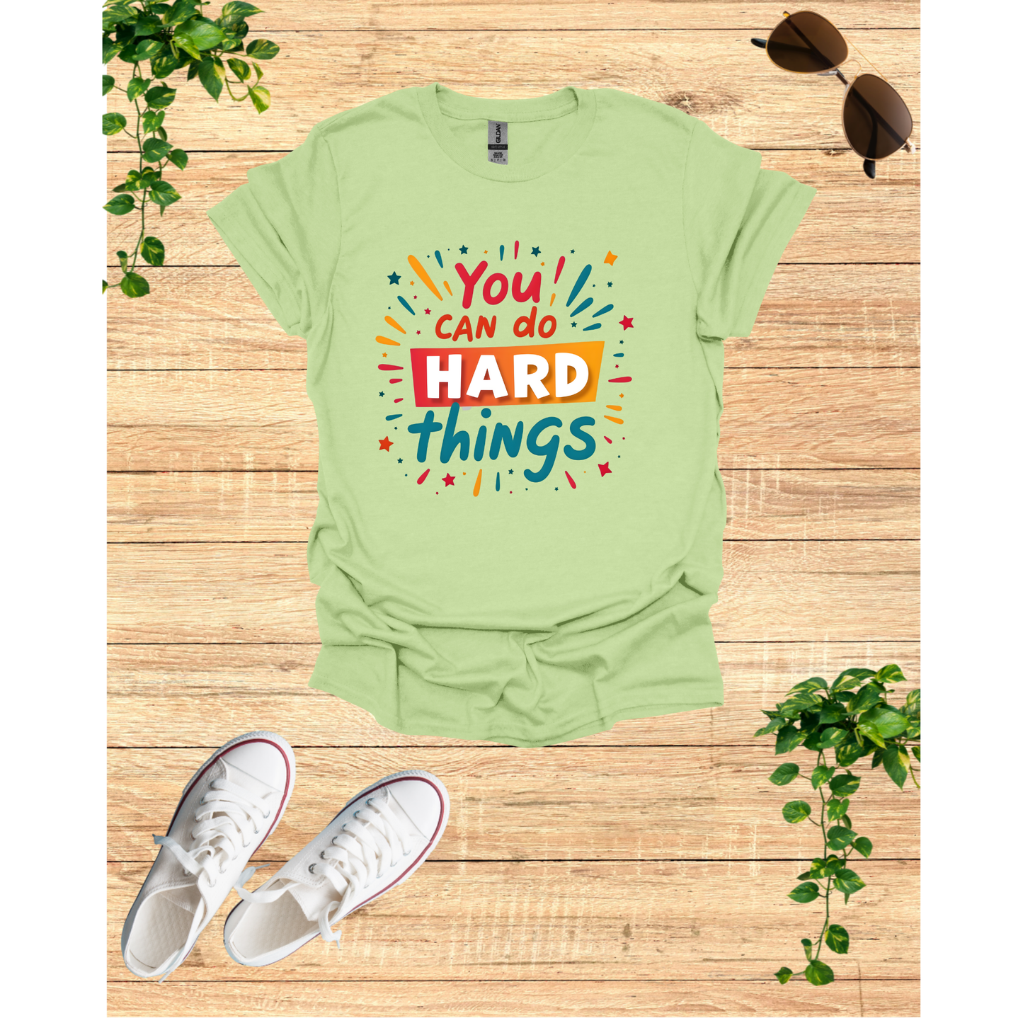 Motivational Unisex Softstyle T-Shirt - "You Can Do Hard Things"