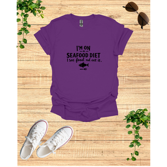 Funny Seafood Diet Unisex T-Shirt - I See Food and Eat It