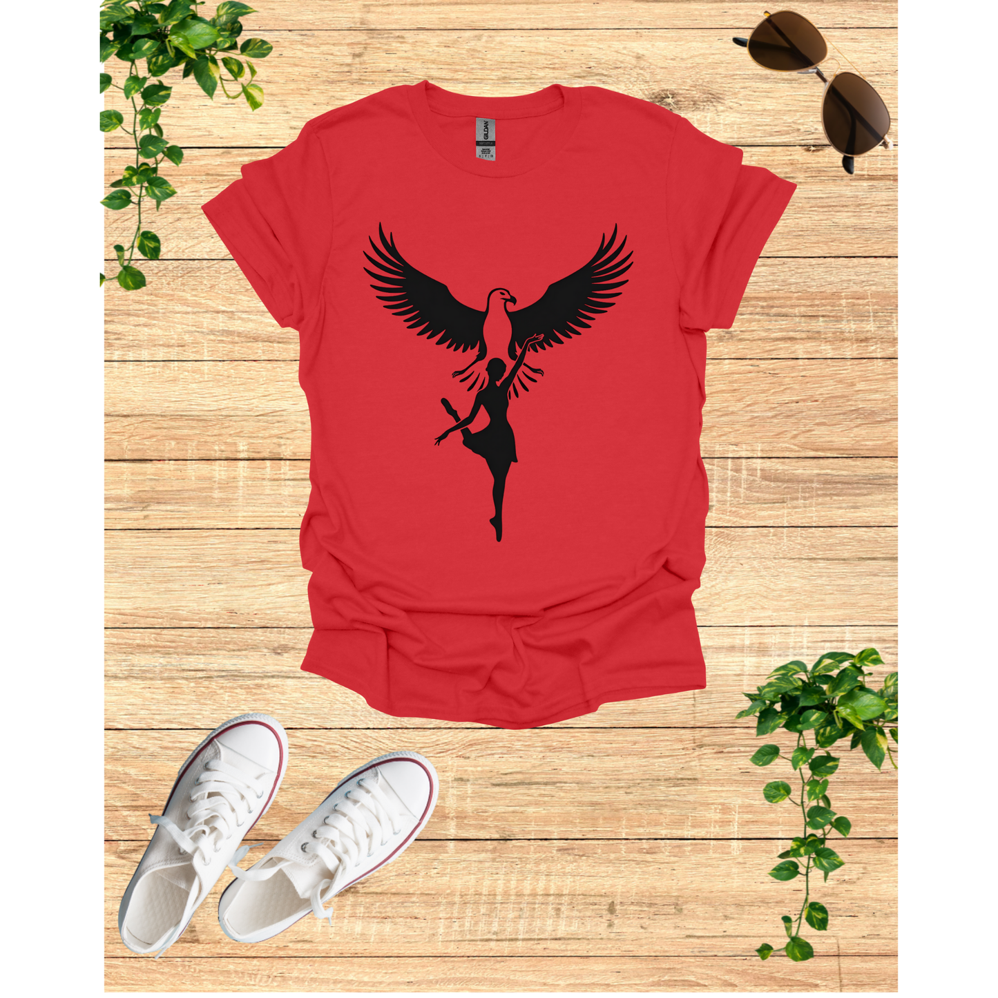 Eagle Dance Unisex Tee - Bohemian Graphic T-Shirt for Nature Lovers
