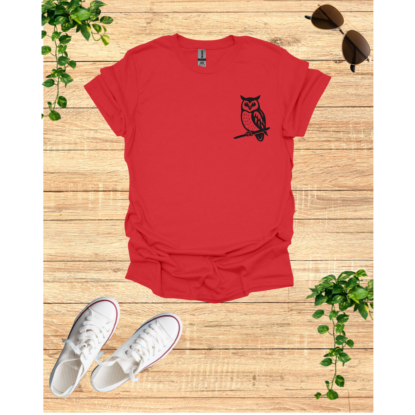 Charming Owl Unisex Softstyle T-Shirt - Cozy & Stylish for Nature Lovers