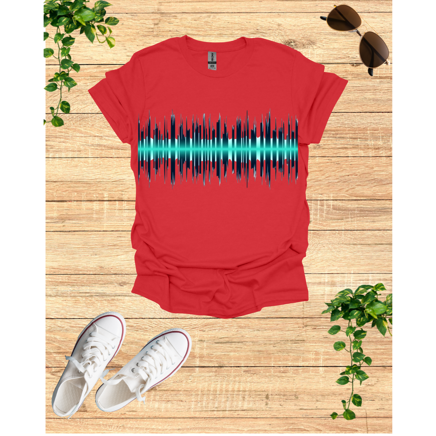 Sound Wave Unisex Softstyle T-Shirt | Music Lover Gift
