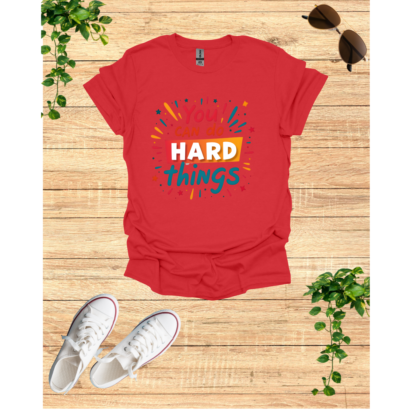 Motivational Unisex Softstyle T-Shirt - "You Can Do Hard Things"