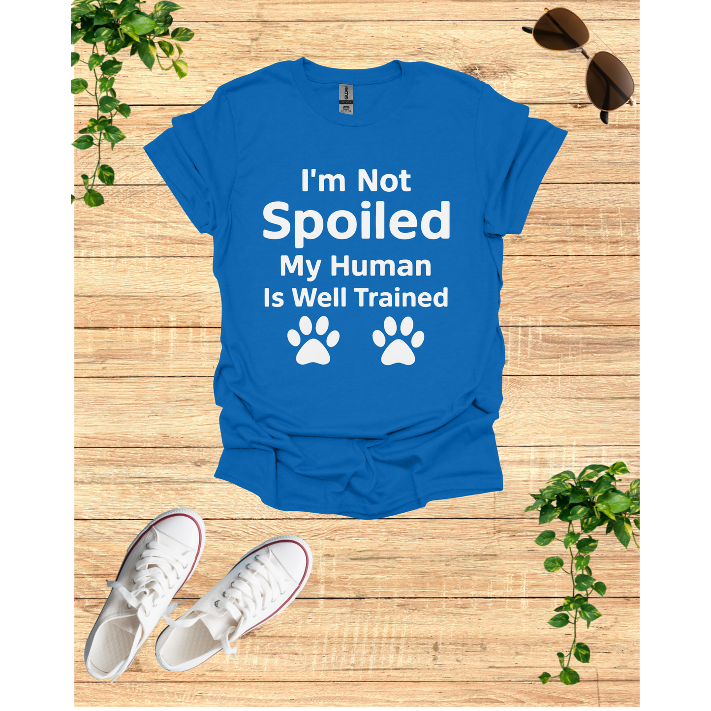 Well trained human T-Shirt, Dog Mom Gift, Cat Dad Tee, Animal Lover Apparel, Gifts for Pet Owners