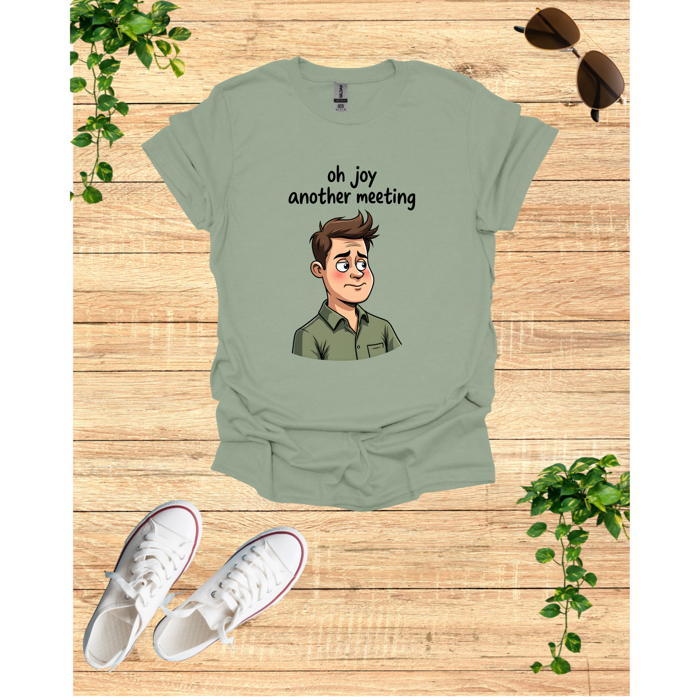 Funny 'Oh Joy Another Meeting' Unisex Softstyle T-Shirt