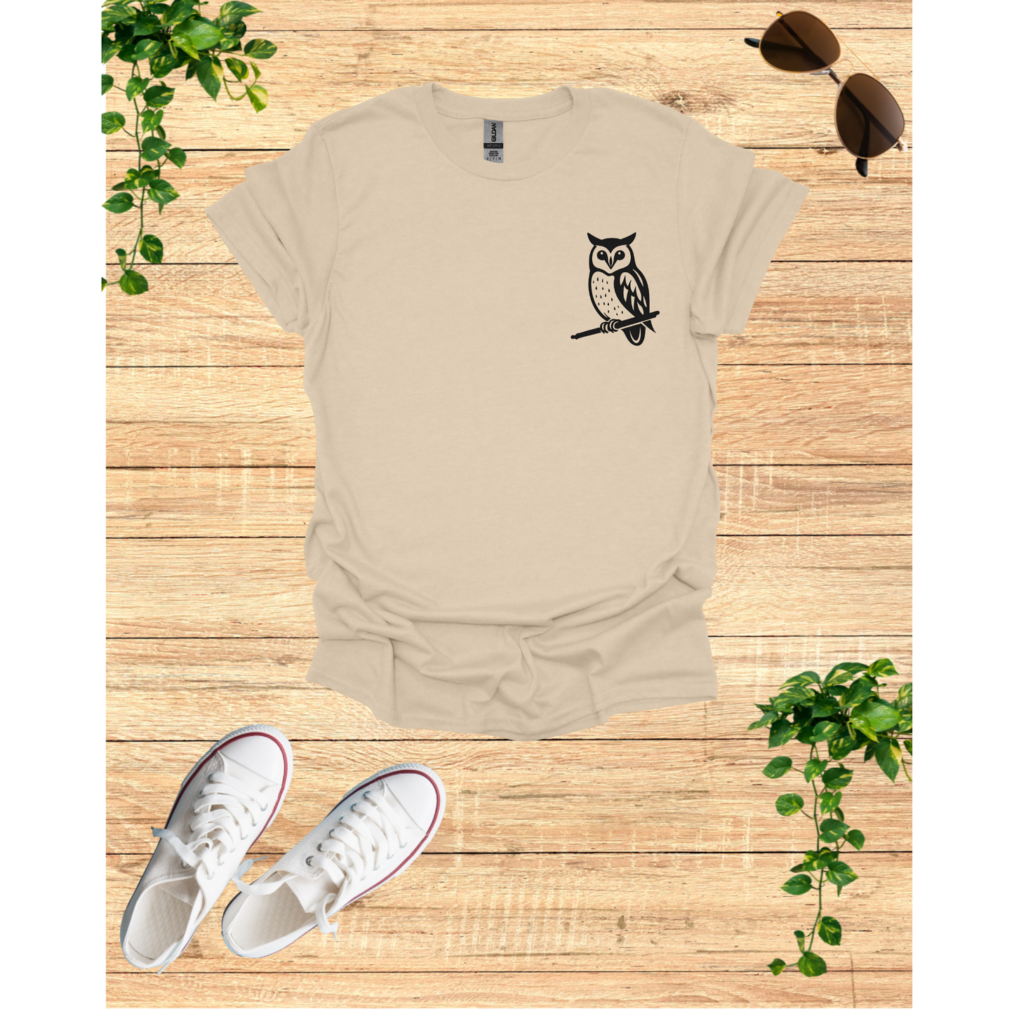 Charming Owl Unisex Softstyle T-Shirt - Cozy & Stylish for Nature Lovers