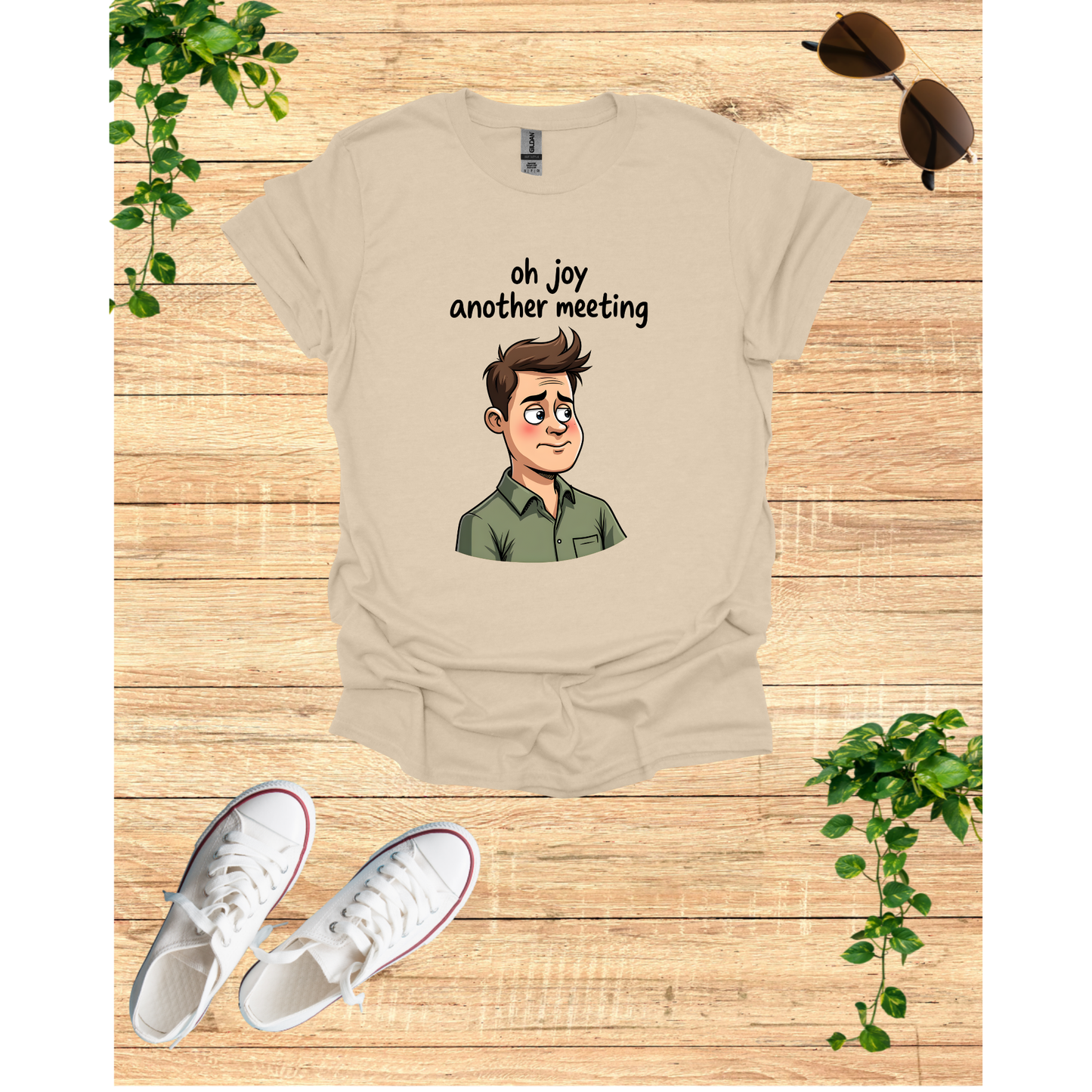 Funny 'Oh Joy Another Meeting' Unisex Softstyle T-Shirt
