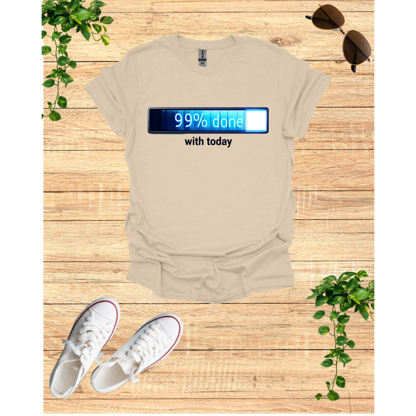 99% Done T-Shirt | Unisex Softstyle Tee for Casual Days, Funny Gift, Motivational Apparel, Everyday Comfort, Relaxed Fit