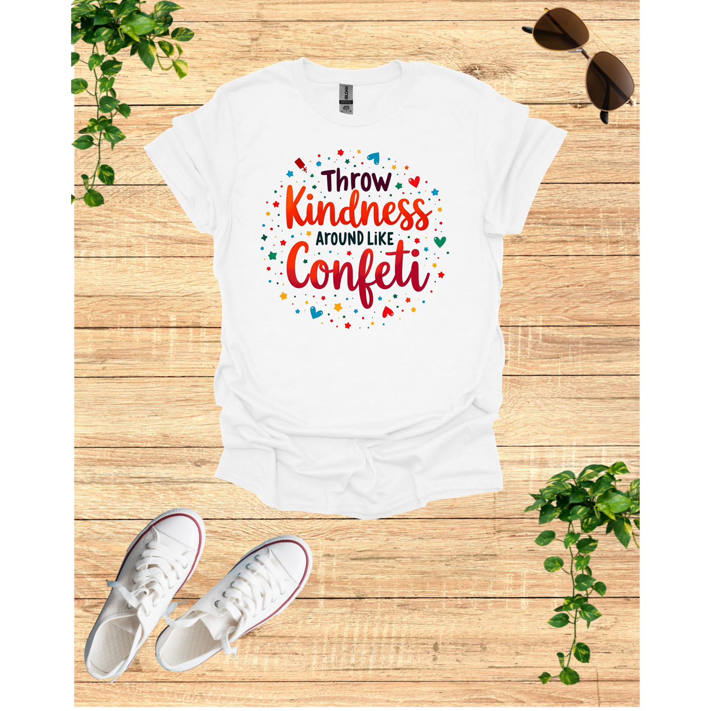 Confetti Kindness Unisex T-Shirt - Celebrate Positivity