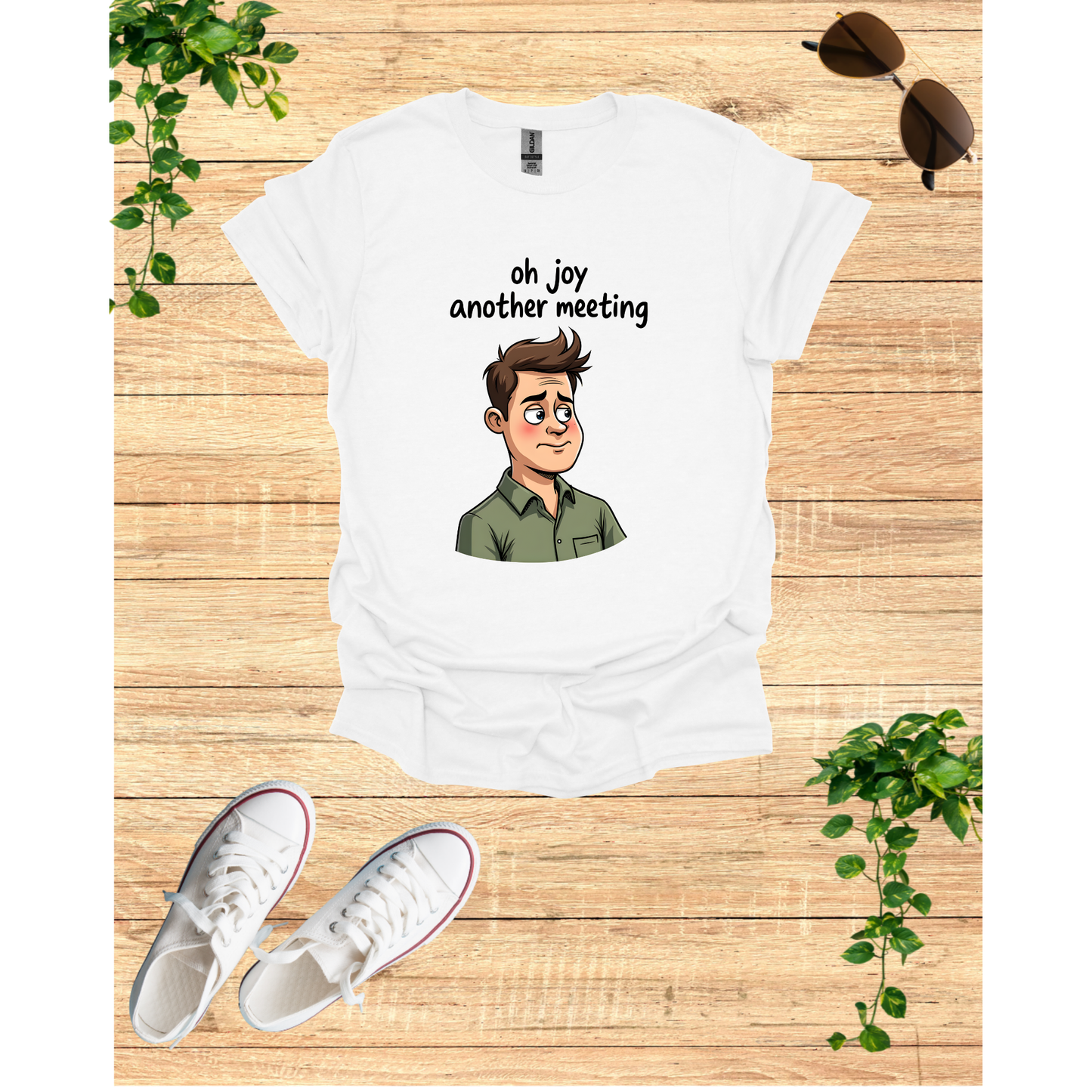 Funny 'Oh Joy Another Meeting' Unisex Softstyle T-Shirt
