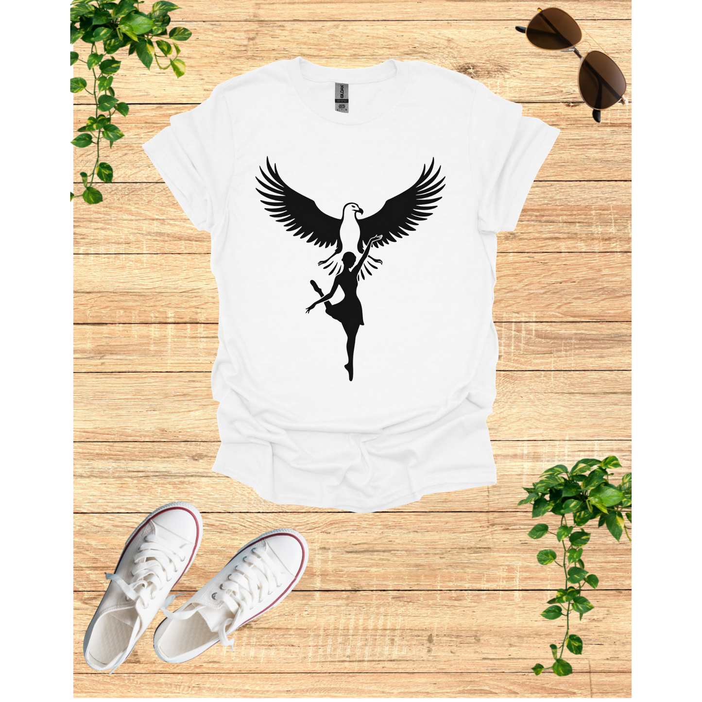 Eagle Dance Unisex Tee - Bohemian Graphic T-Shirt for Nature Lovers