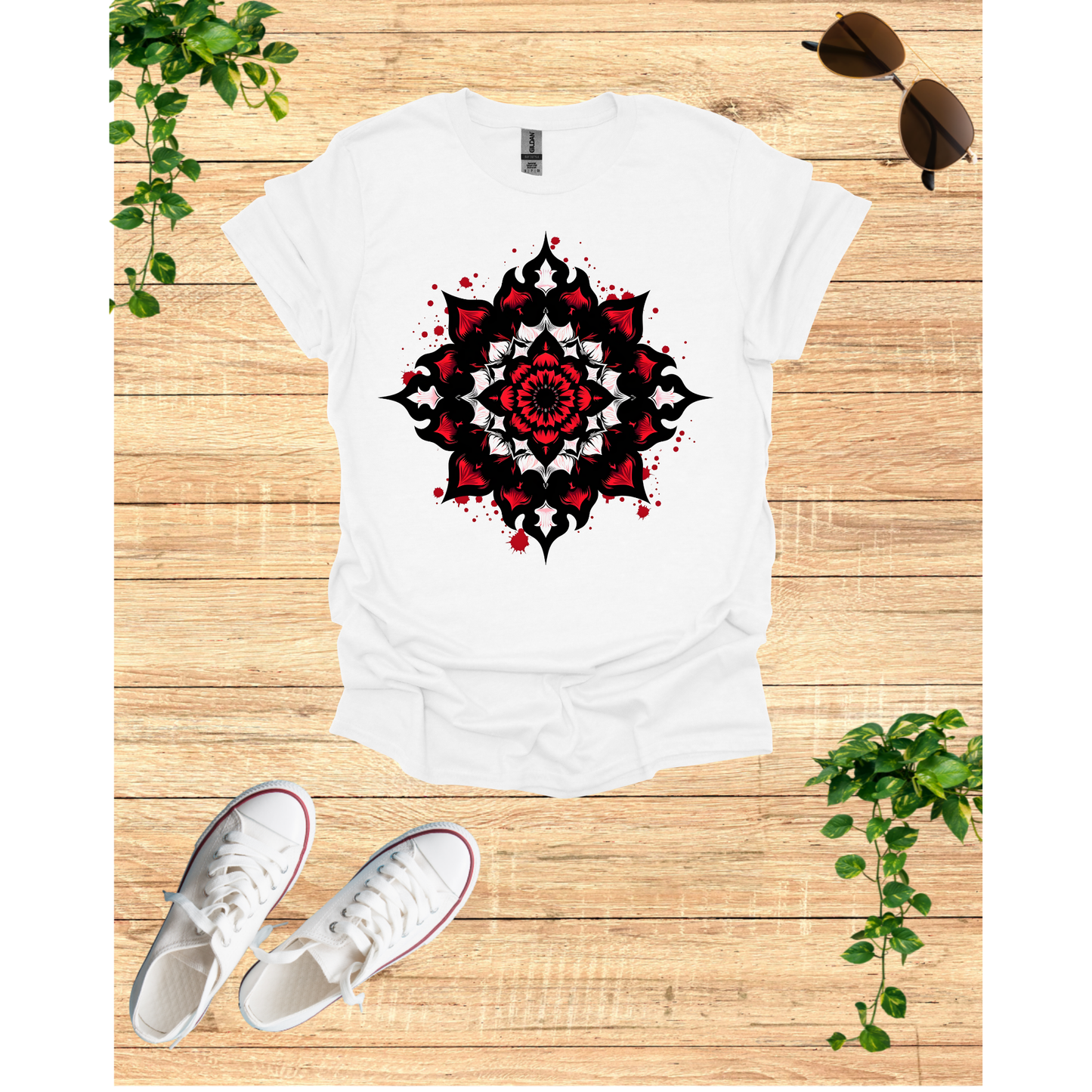 Mandala Art Unisex Softstyle T-Shirt – Trendy Casual Wear for Meditation & Yoga Enthusiasts