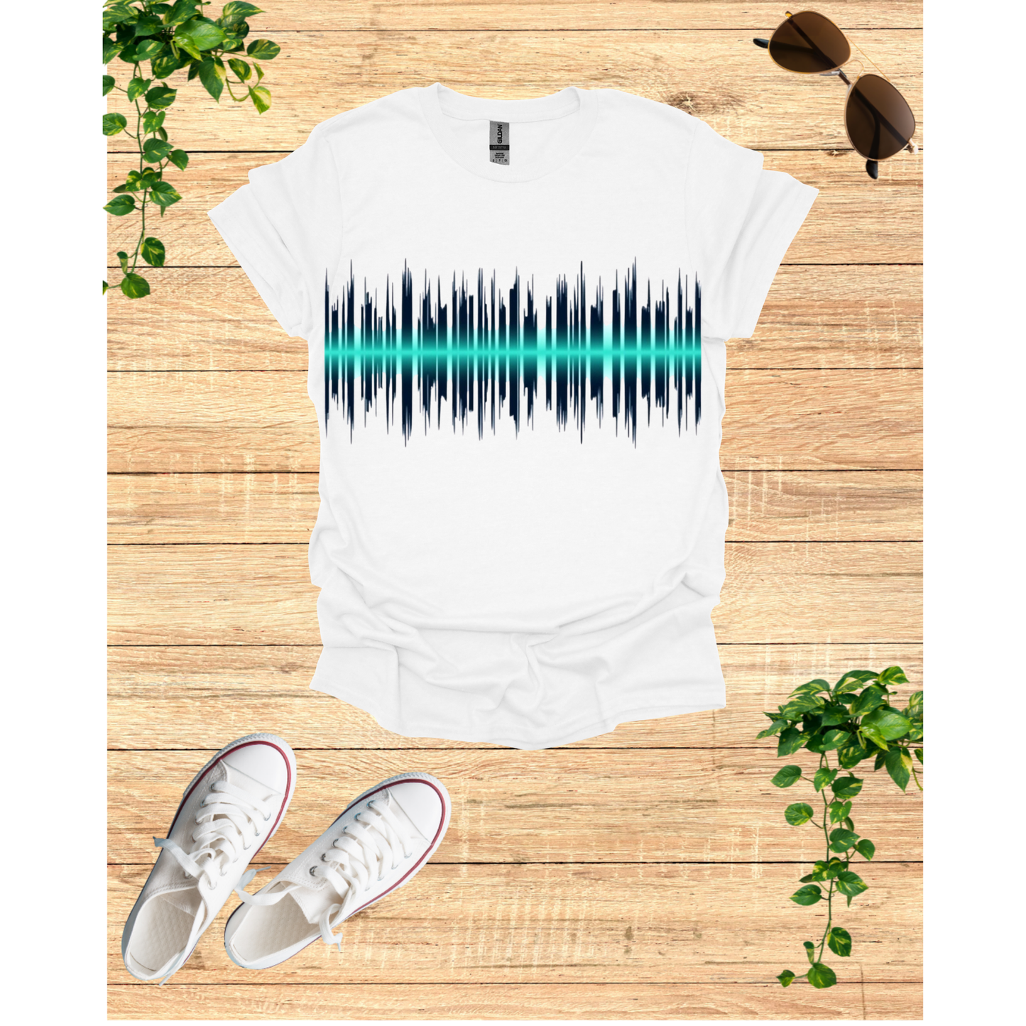 Sound Wave Unisex Softstyle T-Shirt | Music Lover Gift