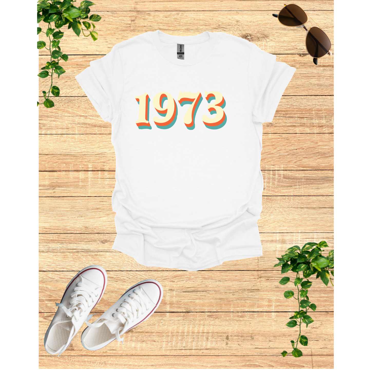 Retro 1973 Unisex Jersey Tee - Vintage Style Short Sleeve T-Shirt