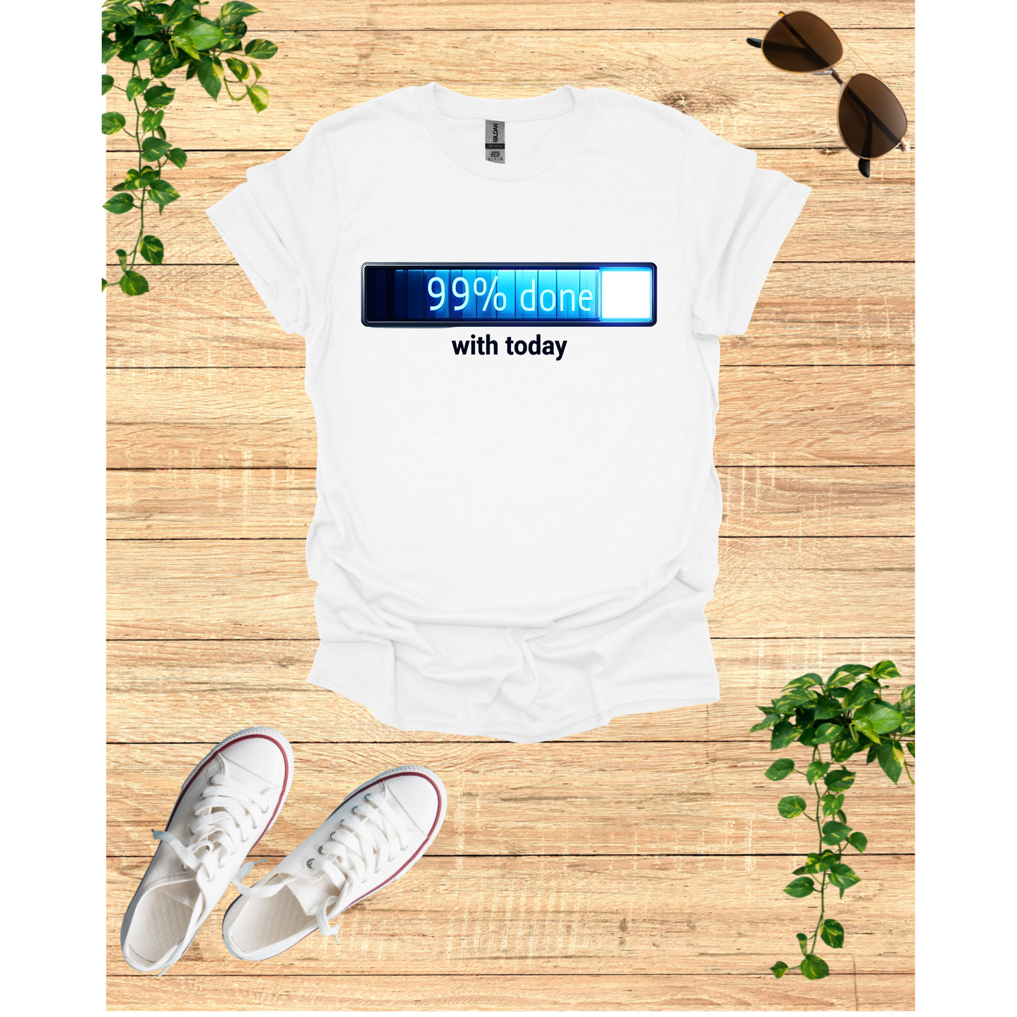 99% Done T-Shirt | Unisex Softstyle Tee for Casual Days, Funny Gift, Motivational Apparel, Everyday Comfort, Relaxed Fit