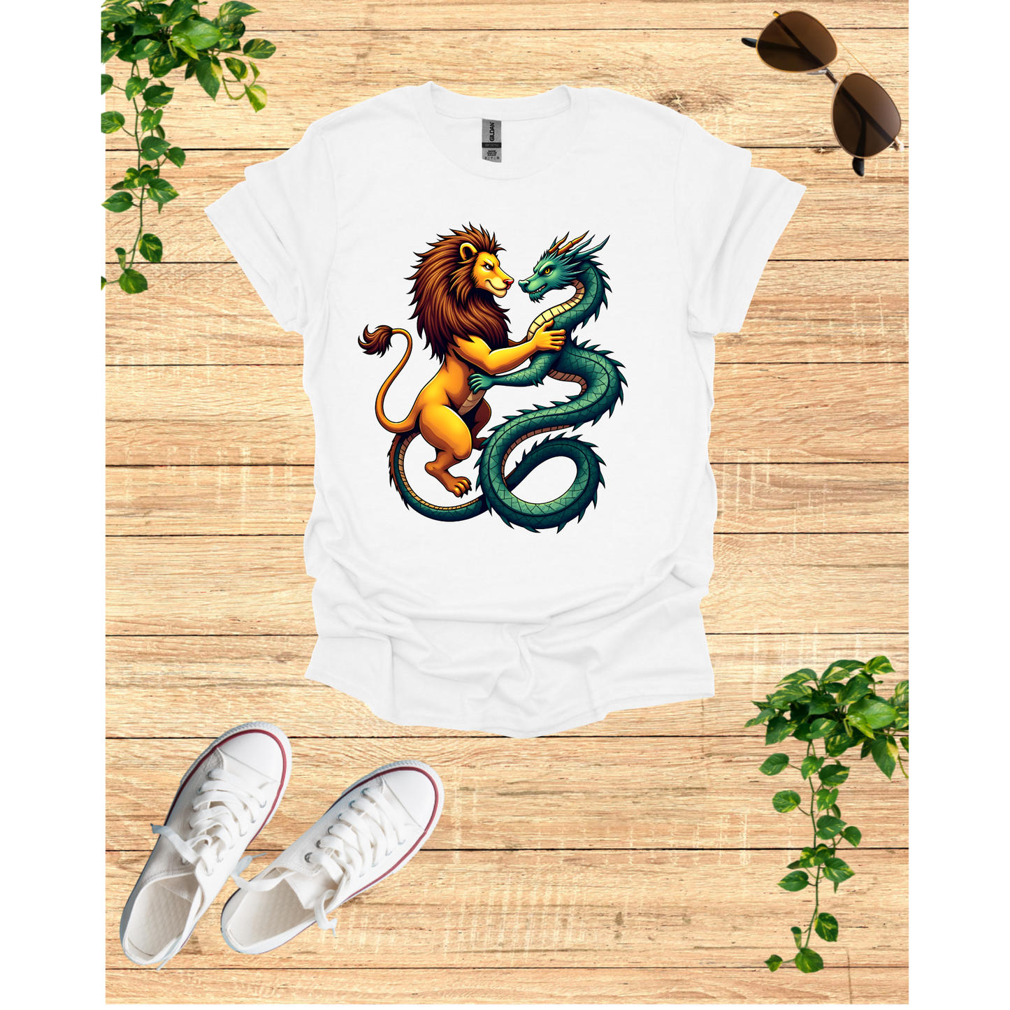 Lion, Dragon union T-shirt