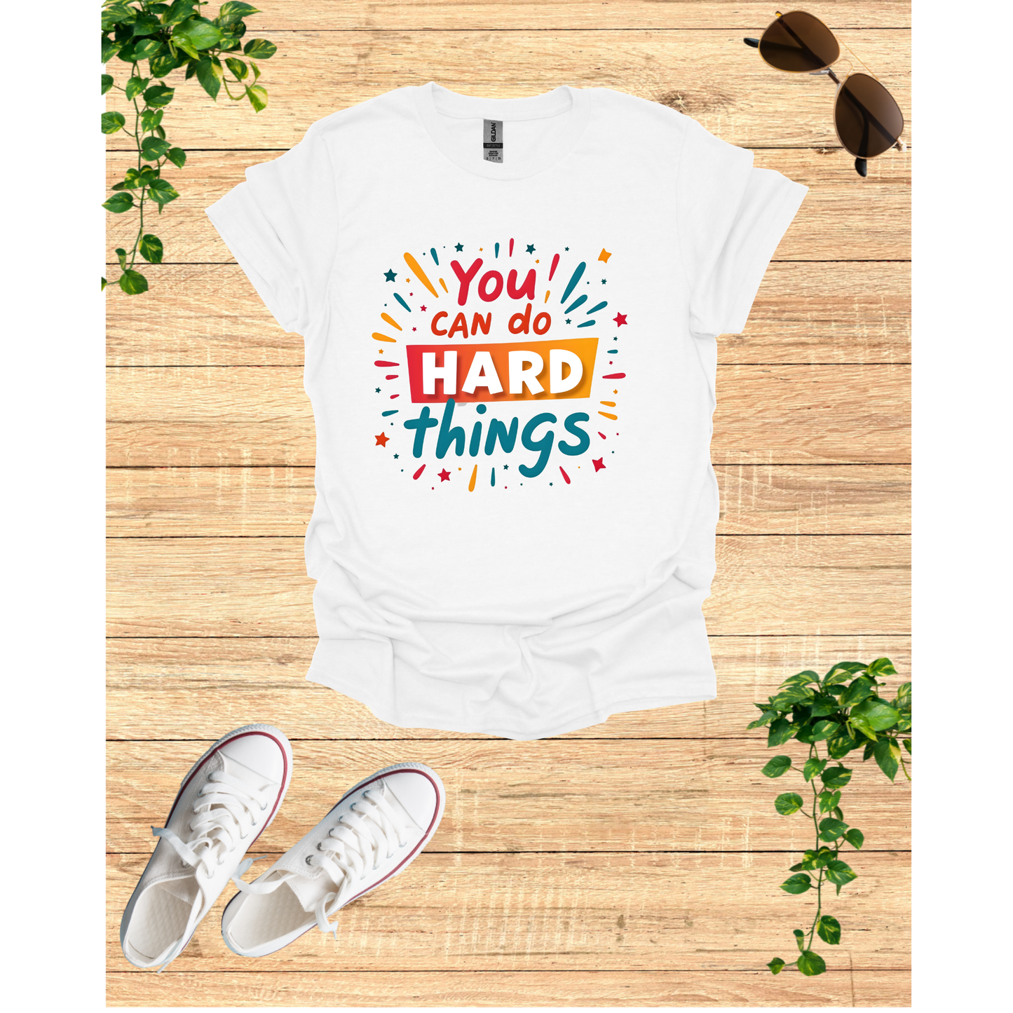 Motivational Unisex Softstyle T-Shirt - "You Can Do Hard Things"