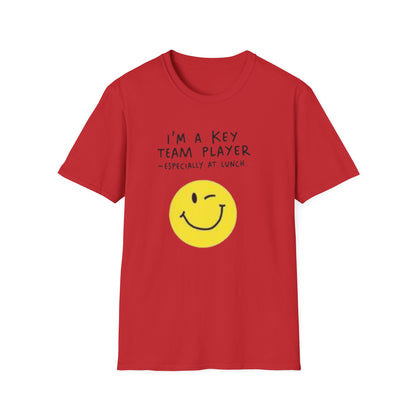 Humorous Unisex Softstyle T-Shirt - "I'm a Key Team Player"
