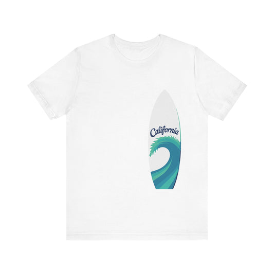 Surfboard Wave Unisex T-Shirt - California Minimalist Design