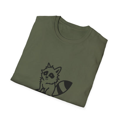 Cute Raccoon Quote T-Shirt - "I'm an Absolute Delight" Unisex Softstyle Tee