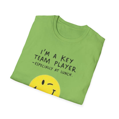 Humorous Unisex Softstyle T-Shirt - "I'm a Key Team Player"