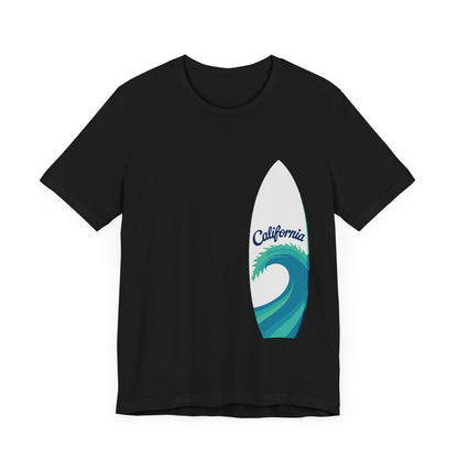 Surfboard Wave Unisex T-Shirt - California Minimalist Design