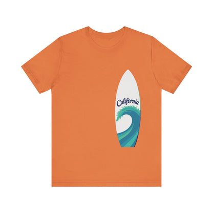 Surfboard Wave Unisex T-Shirt - California Minimalist Design