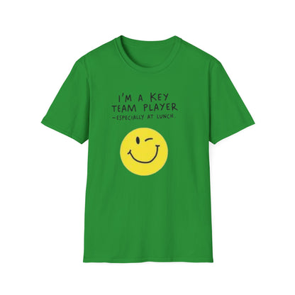 Humorous Unisex Softstyle T-Shirt - "I'm a Key Team Player"