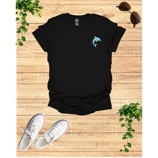 Dolphin Dance Unisex T-Shirt - Casual Ocean Vibes, Perfect for Beach Lovers
