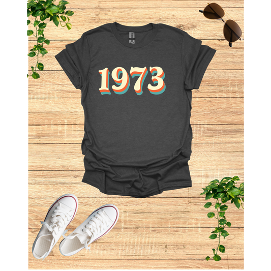 Retro 1973 Unisex Jersey Tee - Vintage Style Short Sleeve T-Shirt