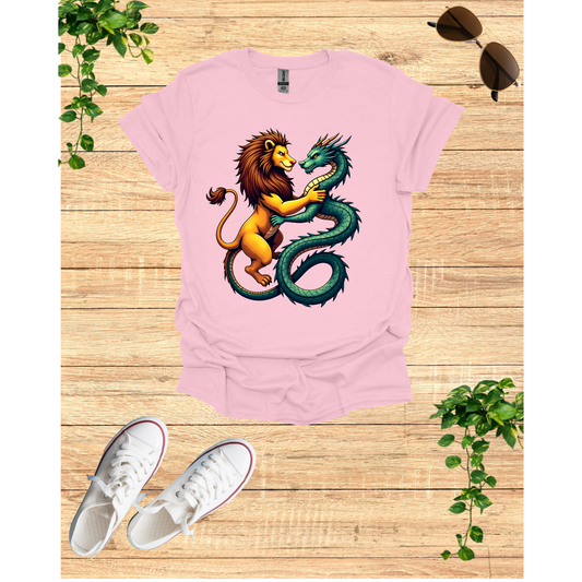 Lion, Dragon union T-shirt