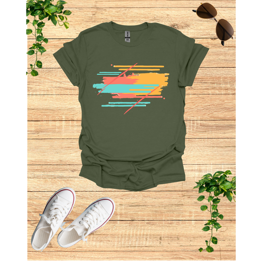 Vibrant Brush Stroke Unisex T-Shirt - Casual Art Tee for Everyday Wear