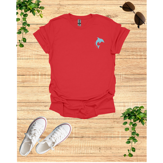 Dolphin Dance Unisex T-Shirt - Casual Ocean Vibes, Perfect for Beach Lovers