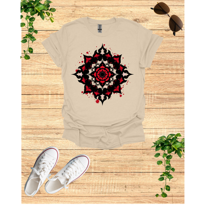 Mandala Art Unisex Softstyle T-Shirt – Trendy Casual Wear for Meditation & Yoga Enthusiasts