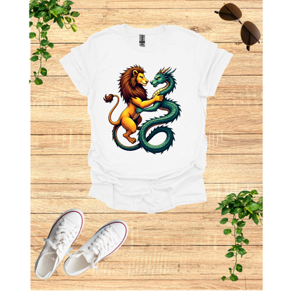 Lion, Dragon union T-shirt